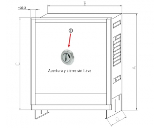 Caja blanca empotrable para colectores Roth