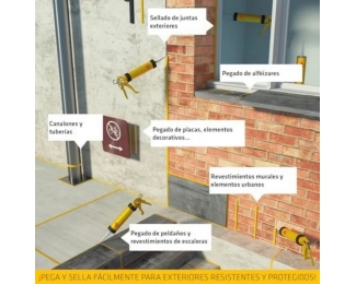 Masilla de poliuretano Sikaflex 11FC antracita cartucho 300ml