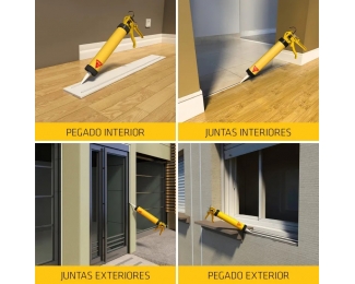 Masilla de poliuretano Sikaflex 11FC antracita cartucho 300ml