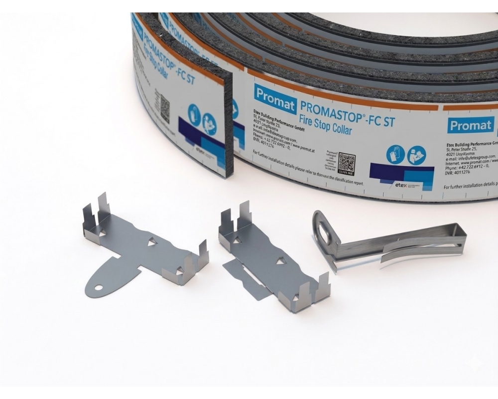 Collarín intumescente resistente al fuego Promat Promastop FC-ST banda 2250x55x5,5mm