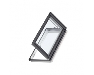 Ventana salida a cubierta Velux GXLA 2070 bisagra izquierda vista desde el exterior