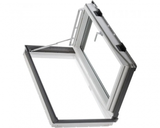 Ventana salida a cubierta Velux GXLB 2070 bisagra derecha vista desde el exterior