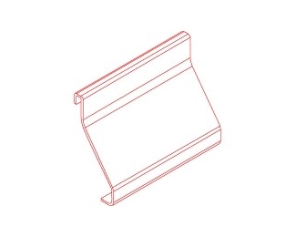 Pieza de unión vierteaguas de aluminio lacado Novovierteaguas Eclipse XS