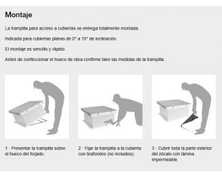 Trampilla acceso a cubiertas estándar