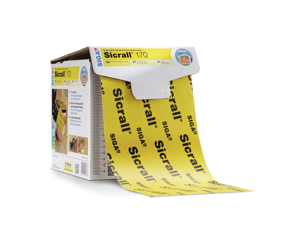 Cinta adhesiva para orificios de insuflado Siga Sicrall 170