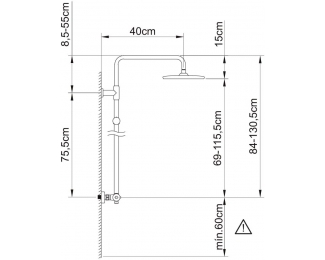 Conjunto de ducha extensible termostático Clever UP! Urban 61003