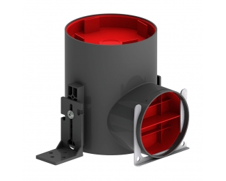 Boca de ventilación corta ComfoTube 90 Zehnder Plenum TVA-P 90