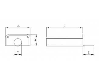 Desagüe horizontal tubo redondo TPE