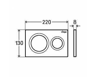Pulsador de inodoro para Prevista Viega Visign for Style 20