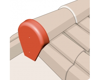 Tapón circular La Escandella Q83 rojo
