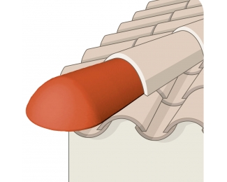 Remate cumbrera circular La Escandella Q04 rojo