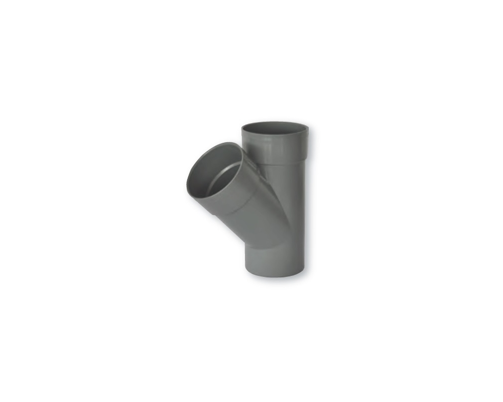 Injerto simple macho-hembra 45º junta pegada Adequa