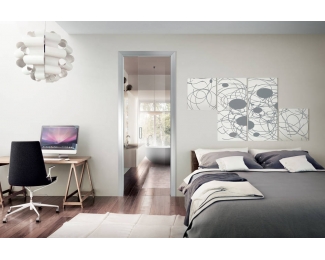 Premarco puerta corredera de una hoja Scrigno Platinum Maestro enfoscado