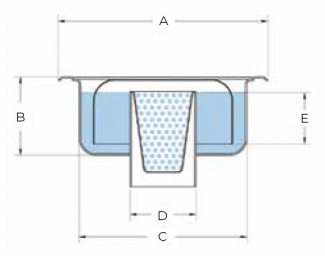 Sumidero sifónico con salida vertical inox Suimco SSV