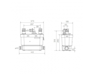 Bomba de evacuación de aguas grises SFA Sanivite