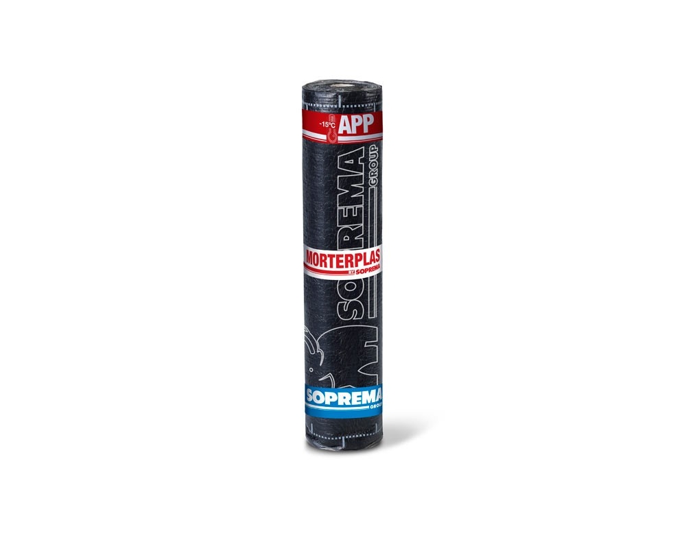 Membrana de impermeabilización Morterplas APP LBM 30FP 3 KG rollo 1x13m