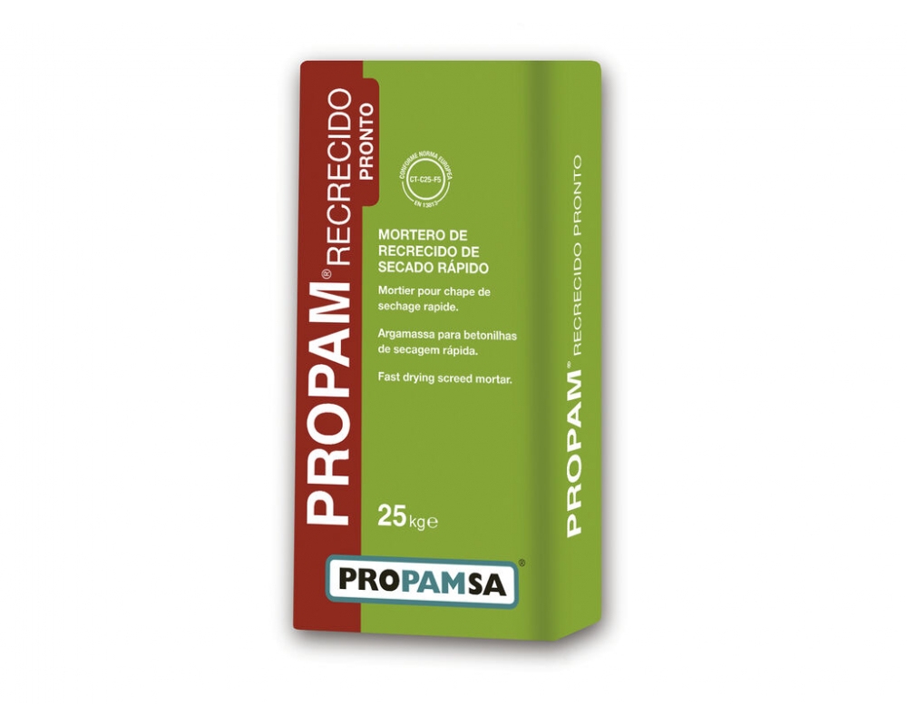 Mortero de fraguado normal Propam Recrecido Pronto saco 25kg