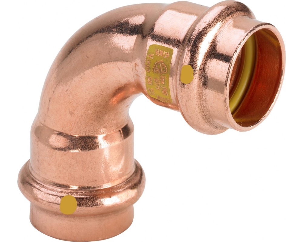 Codo prensado 90º cobre hembra-hembra Profipress G Viega 2616