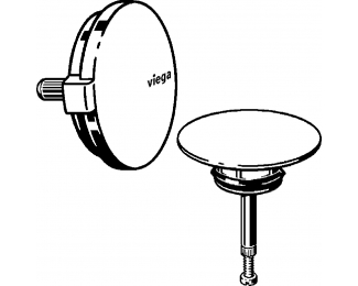 Kit de equipamiento Multiplex Visign M5 plástico cromado Viega 6162.01