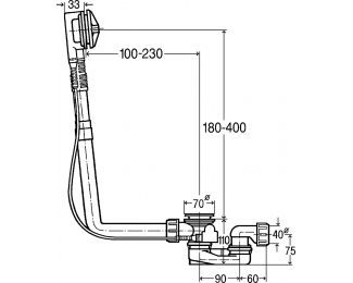 Desagüe/rebosadero Multiplex Viega 6162.175