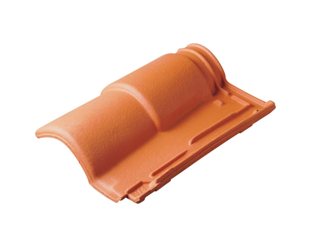 Teja cerámica mixta TBF Tuile Romane Canal 1 RC roja (12 uds./m²)