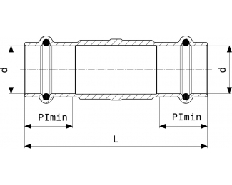 Manguito deslizante prensado bronce Profipress G Viega 2615.5