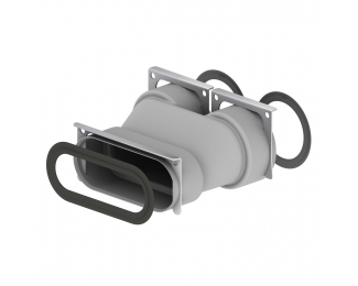 Transición ComfoTube Flat51 - 2 x ComfoTube 75 Zehnder 990322206