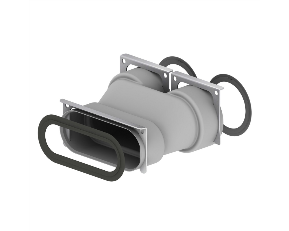 Transición ComfoTube Flat51 - 2 x ComfoTube 75 Zehnder 990322206