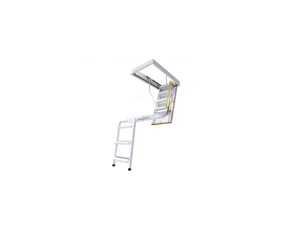 Escalera escamoteable metálica lacada 3 tramos EM-3 ISO 120x70cm