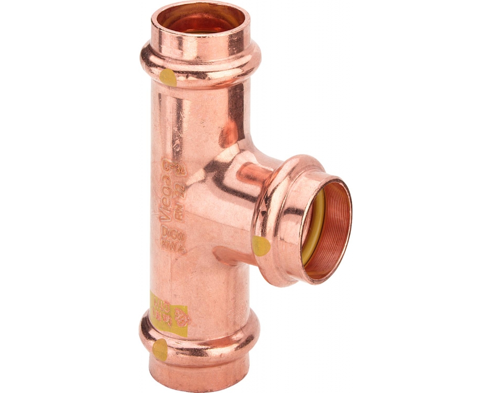 Pieza en T prensada cobre Profipress G Viega 2618