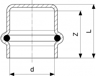 Caperuza tapón prensado cobre Profipress G Viega 2656