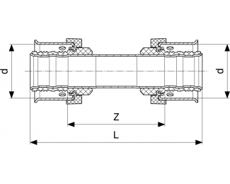 Acoplamiento inoxidable Viega Smartpress 6715