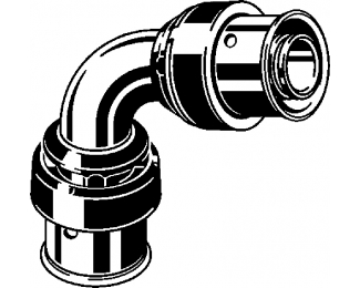 Codo 90º inoxidable Viega Smartpress 6716