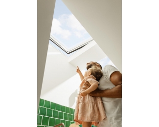 Cúpula exterior lisa de vidrio Velux ISU 2093