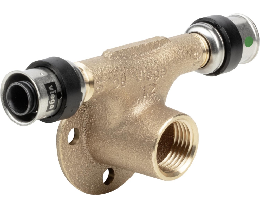 Pieza en T para placa mural de bronce Smartpress G Viega 6724.3