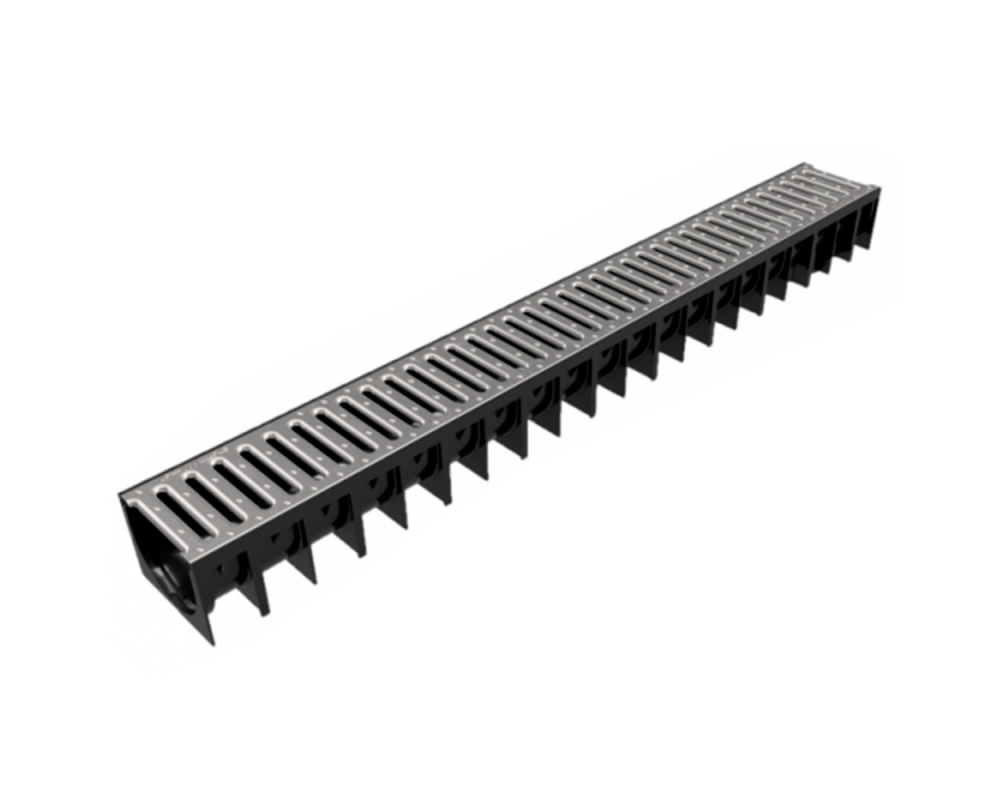 Canal rejilla drenaje inoxidable AISI304 Aco 4ALL L1000MM H92 A15