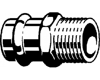 Pieza de empalme de bronce macho-hembra Sanpress Viega 2211