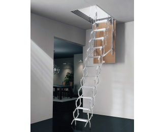 Escalera escamoteable de tijera galvanizada ZX-TECHO