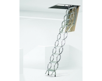 Escalera escamoteable de tijera galvanizada ZX-TECHO