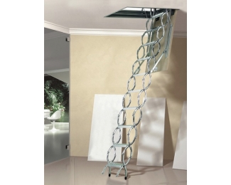 Escalera escamoteable de tijera galvanizada ZX-TECHO