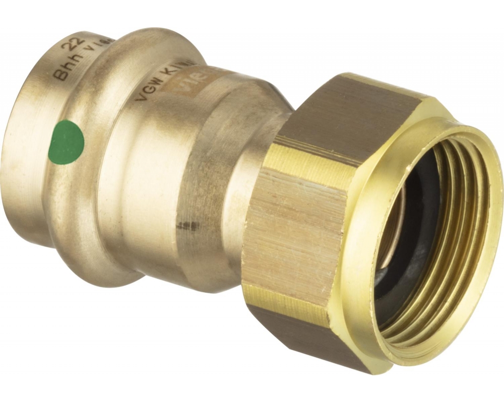 Racor de conexión prensado bronce Sanpress Viega 2263