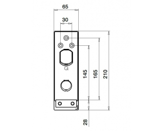Adaptador para vidrio ajustable satinado Q-railing 140763-12