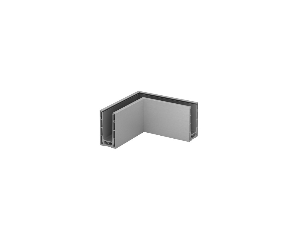 Perfil suelo esquinero 90º barandilla cristal Easy Glass Smart Q-railing 8211