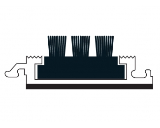 Pavimento antisuciedad para entradas Basmat Atenea Cepillos 9mm