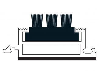 Pavimento antisuciedad para entradas Basmat Hermes Cepillos 17mm