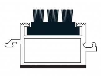 Pavimento antisuciedad para entradas Basmat Apolo Cepillos 22mm