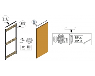 Puerta abatible enrasada y minimalista Scrigno Filo44