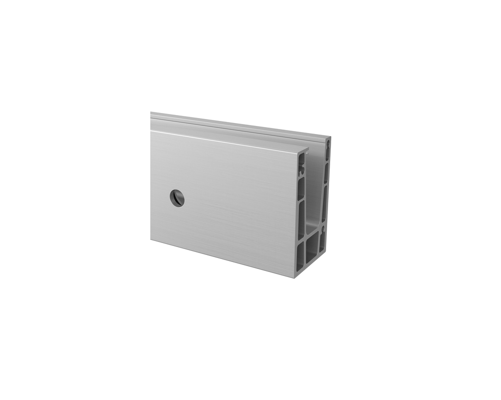 Perfil suelo Easy Glass Up montaje lateral aluminio 5m Q-railing 6620