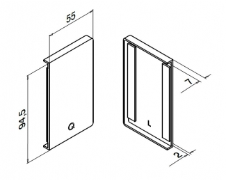 Tapón de acabado Easy Glass Up montaje lateral izquierdo aluminio Q-railing 6622