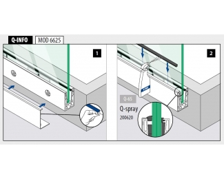 Revestimiento Easy Glass Up montaje lateral aluminio 5m Q-railing 6625